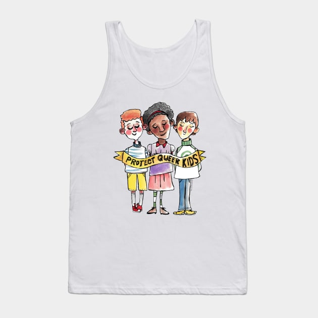 Protect Queer Kids! Tank Top by DamiAnimated